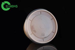 China Brown Round Kraft Disposable Paper Bowls With Lids Biodegradable For Noodles on sale