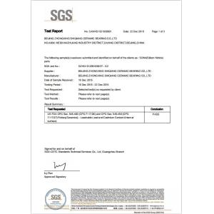Beijing Zhongxing Shiqiang CERAMIC BEARING Co., Ltd. Certifications