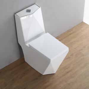 China Ceramic Square Peeping WC One Piece Toilet P Trap ODM moulding on sale