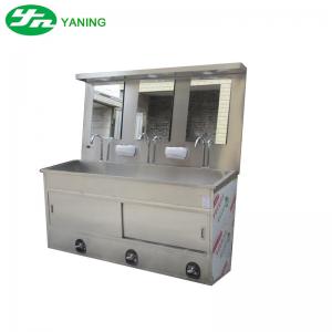 China Hospital Foot Operated Hand Wash Sink Stainless Steel 304 Maretial With Soap Box factory