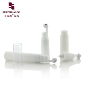 China White Eye Cream Bottle 6ML 12ML 15ML Metal Ball Roll-on Applicator Single Wall Plastic Bottle Wholesale on sale