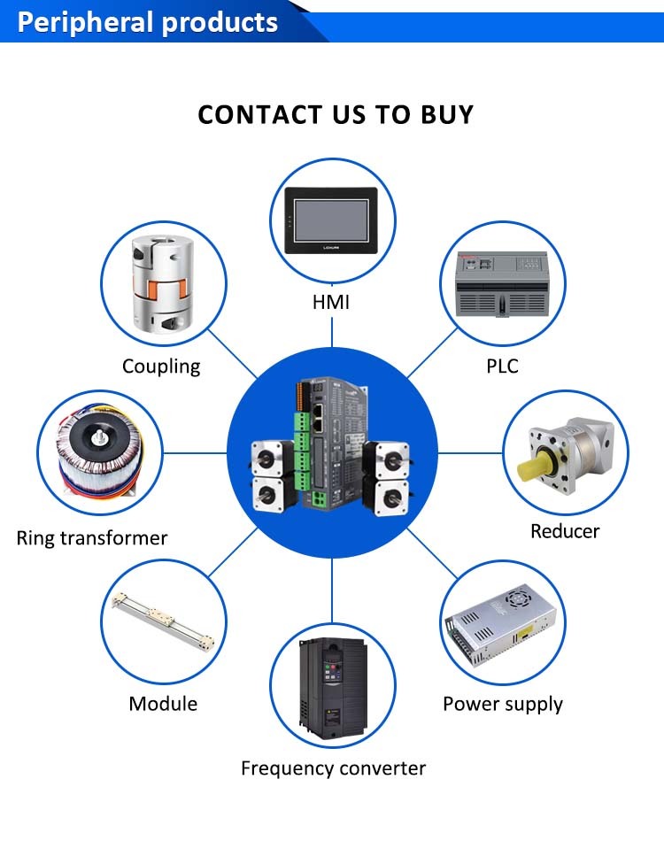 Lichuan 4A DC Open Loop Stepper Motor Drivers Kit EtherCAT 0.45N.m 2 Phase Nema17 DC24V～50V 2.0A