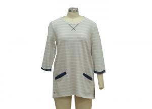 China Allover Striped Casual Ladies Wear Yarn Dyed Inside Long Oversized Knit Sweaters factory