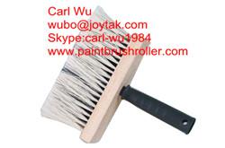 China Natural pure bristle Chinese bristle synthetic mix shed fence paint brush wood handle plastic handle 4 inch WB-004 factory