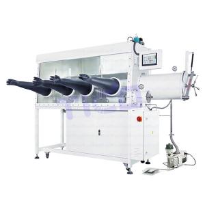 China Single Sided Double Station Vacuum Lab Glove Box For Battery Research factory