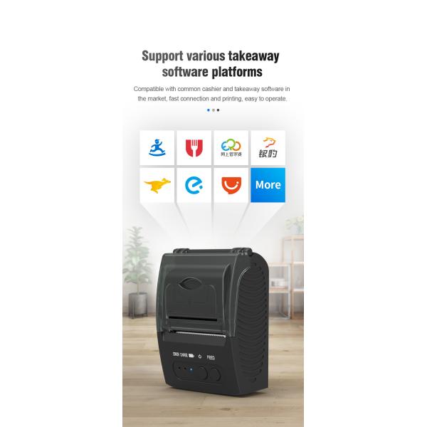 Portable Thermal 58mm Receipt Printer Android IOS Bluetooth POS