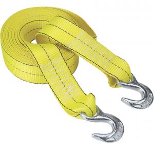 China Polyester Webbing Tow Straps With Hooks factory