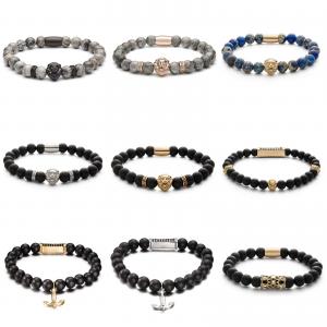 China Customized Men Jewelry Stainless Steel Handmade Beads Bracelets factory