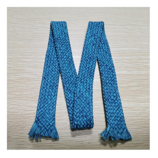 Hollow Flat Rope blue mixed color 20mm for outdoor sofa usage