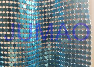 China Blue Anodized Decorative Metal Fabric With Aluminum Photography Backdrop factory
