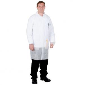 China Anti Static Disposable Medical Student Lab Coat With Open / Elastic / Knitted Cuff on sale