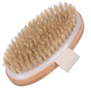China Boar Bristle Exfoliating Bath Brush Wooden Back Scrubber For Body on sale