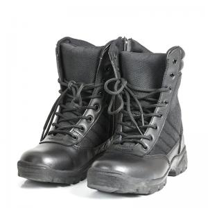 China Leather Insulated Military Boots For Men Breathable High Top Non Slip Rubber Outsole factory