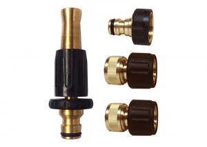China Hot Water Brass Spray Nozzle , Kit with Coupling , Tap Connector and Spray Nozzle factory