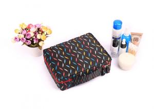 China Polyester Travel Cosmetic Portable Makeup Bag , Brush Pouch Toiletry Kit Cute Women Carrying Case factory