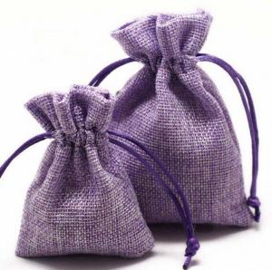China small burlap bags, jute drawstring wedding bags on sale