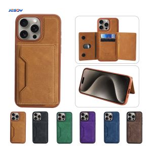 Buy cheap Custome Magsafe Leather Phone Wallet Shockproof For IPhone And Samsung from wholesalers