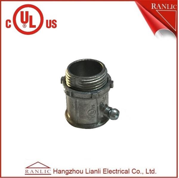 China EMT Connector 3" Zinc Die Casting Polishing Finish Connection EMT Tube Metric Size UL Certified factory