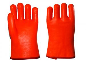 China 3 Layers Liner PVC Coated Work Gloves , Thermal Waterproof Gloves Smooth Finished factory