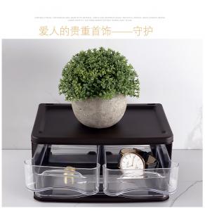 China Cosmetic Rack Storage Clear Drawer Plastic Makeup Organizer on sale