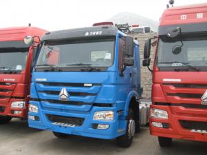 China Bule Color HW76 Cabin Prime Mover Truck 371hp 10 Wheels 6x4 With Air Conditioner factory