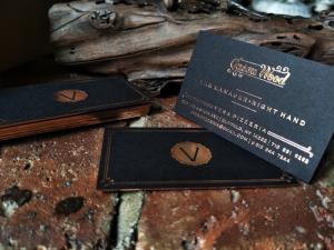 China Black Gold Foil Letterpress Business Cards Rose Gold Foil Edges , Offset Printing factory