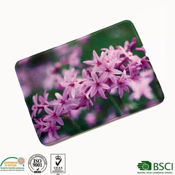 Polyester Elegant Memory Foam Bath Mat Simple Fashion Printed Pattern Techniques