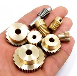China 0.8 Module Worm And Worm Wheel , Metal Worm Gear Set For Electrical Curtain System factory