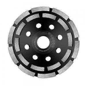 China Diamond Double-Row Grinding Wheels Are Used For Medium-Hard Granite, Brick, Block, Stone Concrete factory