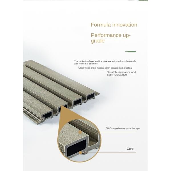 Fireproof 25x227mm WPC Cladding Panel Wood Plastic Composite Grating Plank