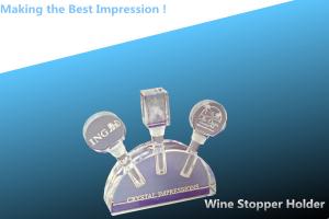 China wine stopper holder/wine stopper/wine stopper rectangle/crystal stopper holder/stopper factory