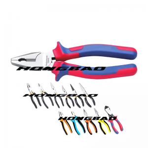 China High Quality Drop Forged Ergonomics Soft Handle 6”78Germany Type Linesman Nipper Pliers Functional Combination Pliers factory