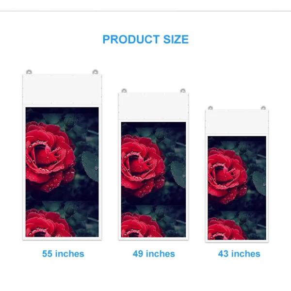 LCD Hanging Window Digital Signage , Advertising Kiosk Display ODM