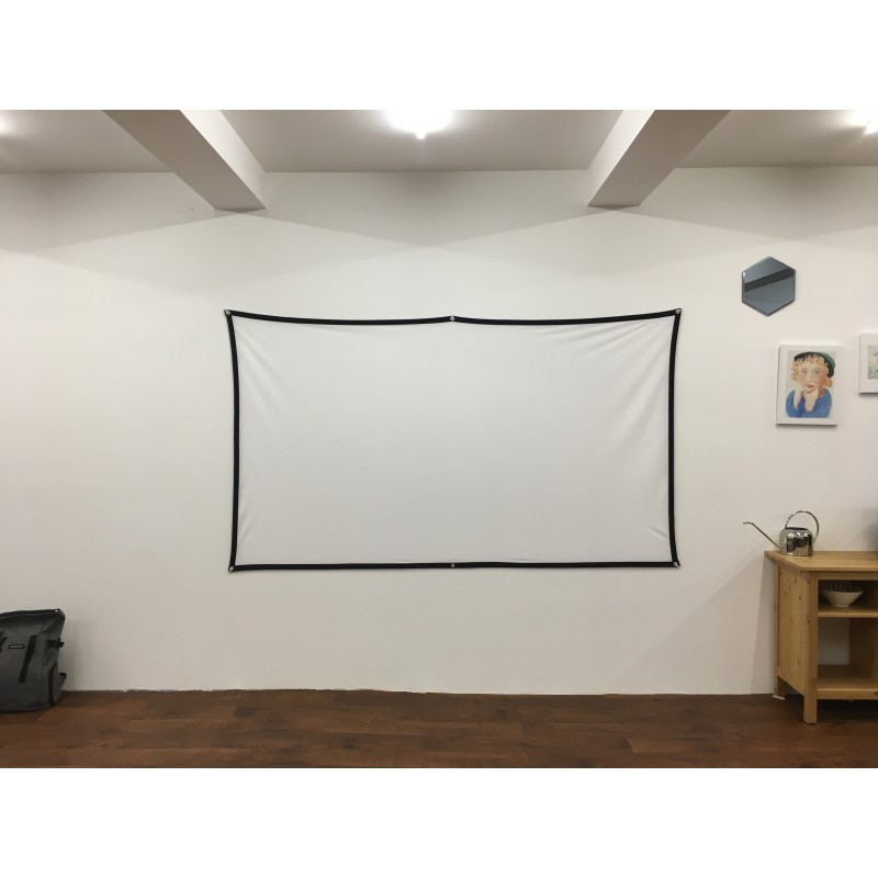 Simple Elastic Foldable Projector Screen 84 Inch - 150 Inch Tensioned Pull Down Projector Screen