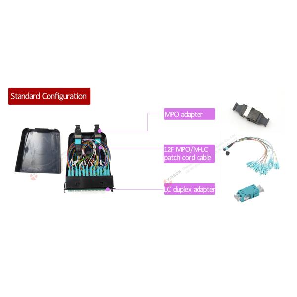 12 24 Fibers MPO MTP Cassette Plastic OM3 10G Aqua Male Multimode Cable