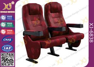 China Strong Durable 3D Movie Theater Chairs Floor Fixed With Folding Cupholder on sale