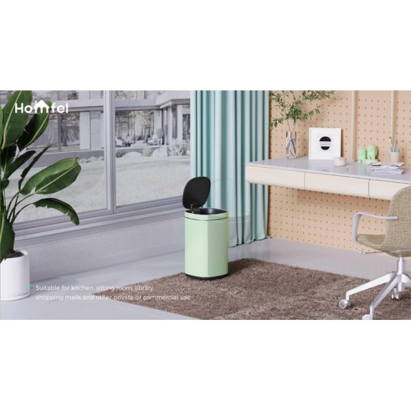 30L/40L/50L Capacity Powder Coating Office Trash Can with Touch Button Sustainable Button Open Bin