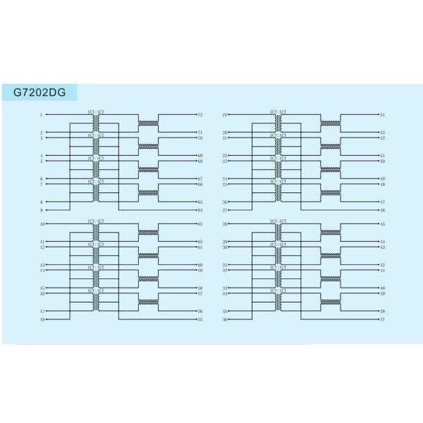 Hi - Pot 1500Vrms POE Lan Transformer DIP / 72 Pin Operating Temperature -40℃ To + 80℃