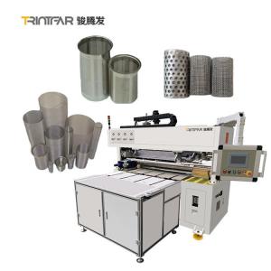 China Metal Perforated Stainless Steel Wire Mesh Cylinder Pipe Tube Filter Welding Machine factory