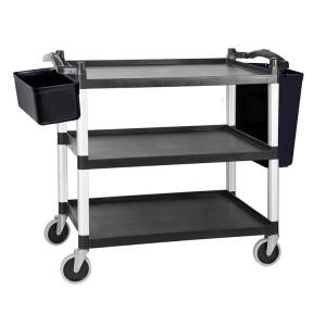 China Three Tiers Kitchen Dining Cart Hotel Cleaning Supplies 3 Shelf Cart On Wheels factory