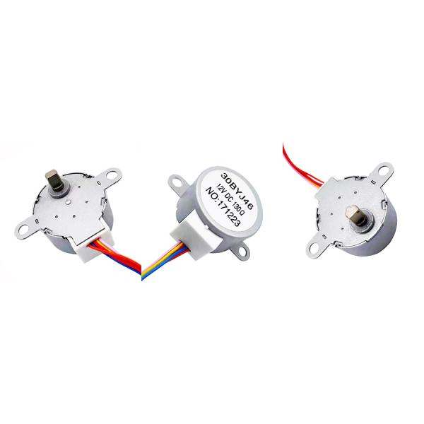 permanent magnet stepping motor Geared Stepper Motor Low Noise 12V 7.5 Degree 5 Wires