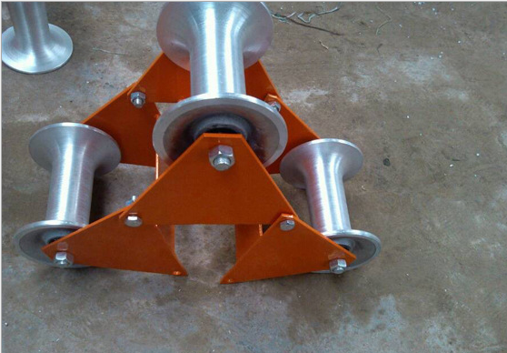 230MM Width Manhole Cable Laying Roller Wear Resisting With Nylon Wheel