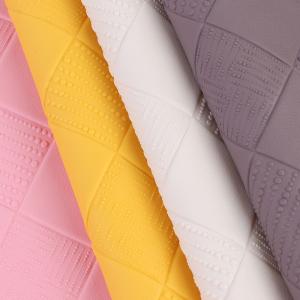 China PVC Leather Fabric For Bags Colorful Large Plaid PVC Imitation Leather Custom on sale