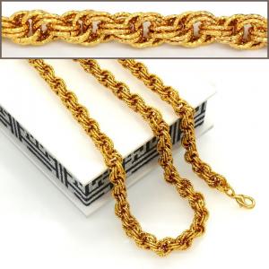 China 18K Real Gold Plated Big Size Chunky Link Chain Women/ Men Necklaces & bangle Fashion on sale