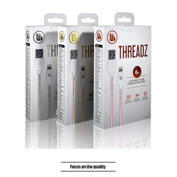 Electronic Charging Data Cable Packaging Box Embossed Chipboard