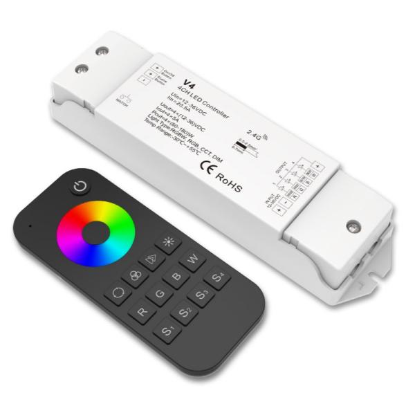 China RF Wireless RGBW LED Strip Controller With Auto - Transmitting Function factory