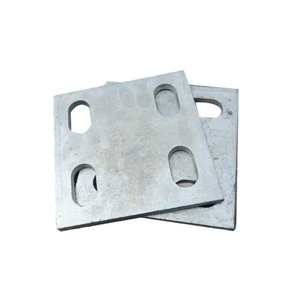 China 4 Hole Galvanized Embedded Plate With Round/Square/Rectangular Shape factory