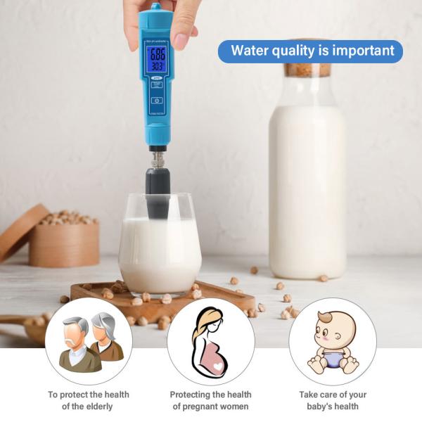 Automatic Calibrating PH Meter Replaceable Probe For Hydroponics Soil Cheese Meat Lab Water