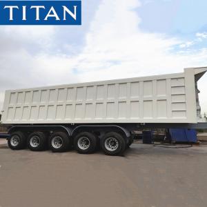China 5 Axle 45cbm Semi End Dump Truck Trailers for Sale in Zimbabwe factory