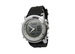China 42.0mm LCD Display Alloy Mens Digital Watches With Silicon Band factory